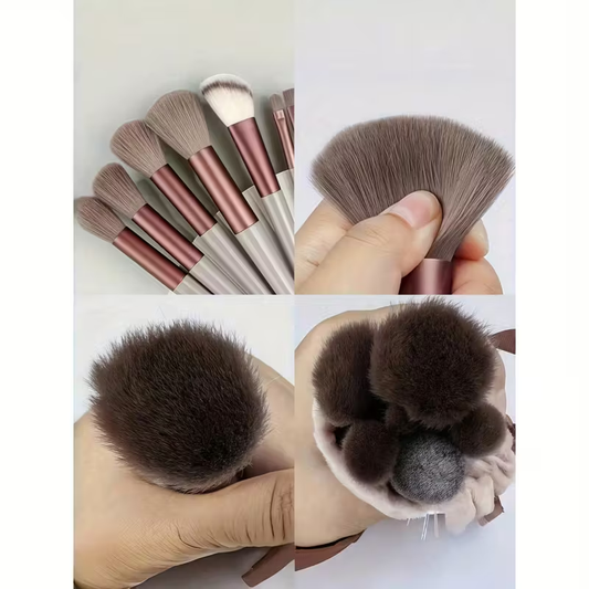 13-Piece Professional Makeup Brush Set - Soft Fur Beauty Brushes