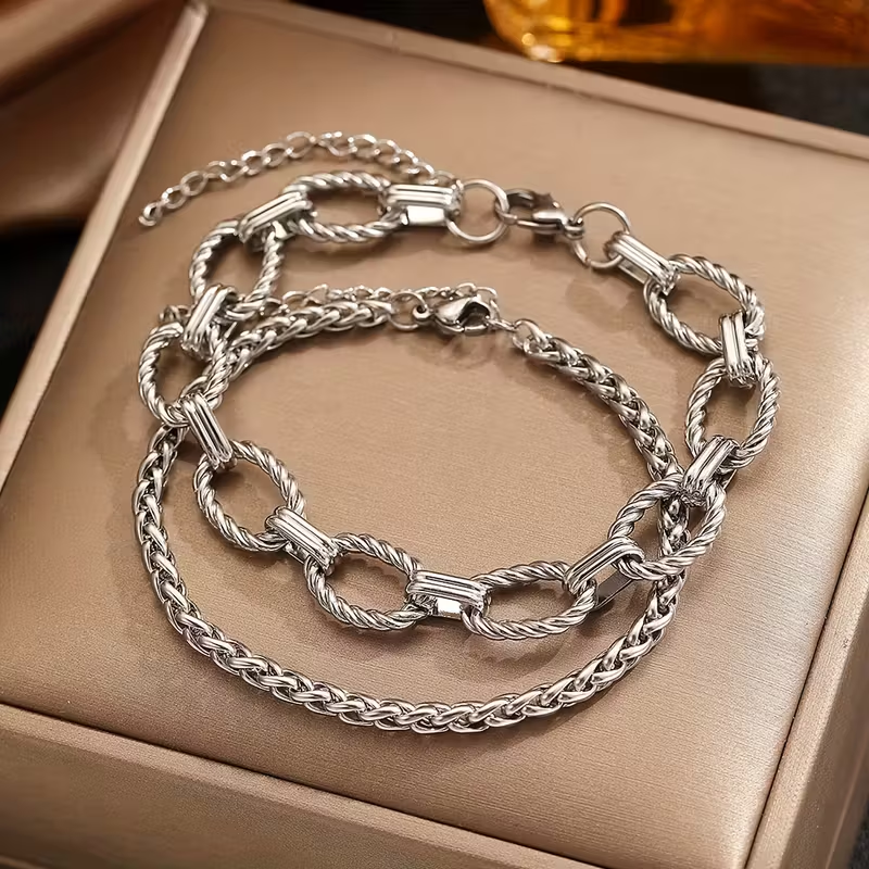 Stainless Steel Bracelet for Women – Stylish Jewelry – Worn