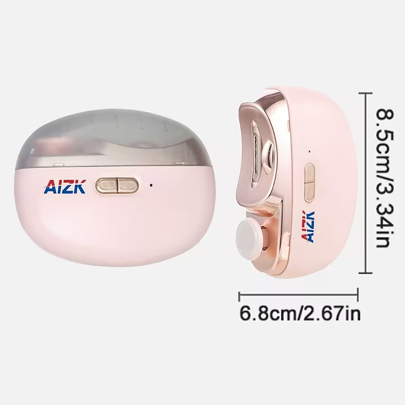 2-in-1 Electric Nail Clipper & Polisher with LED Light - USB Rechargeable Manicure Tool