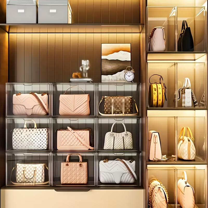 Large Capacity Clear Acrylic Display Cabinet - Multi-Tiered Storage Showcase