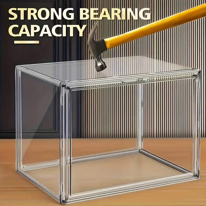 Large Capacity Clear Acrylic Display Cabinet - Multi-Tiered Storage Showcase