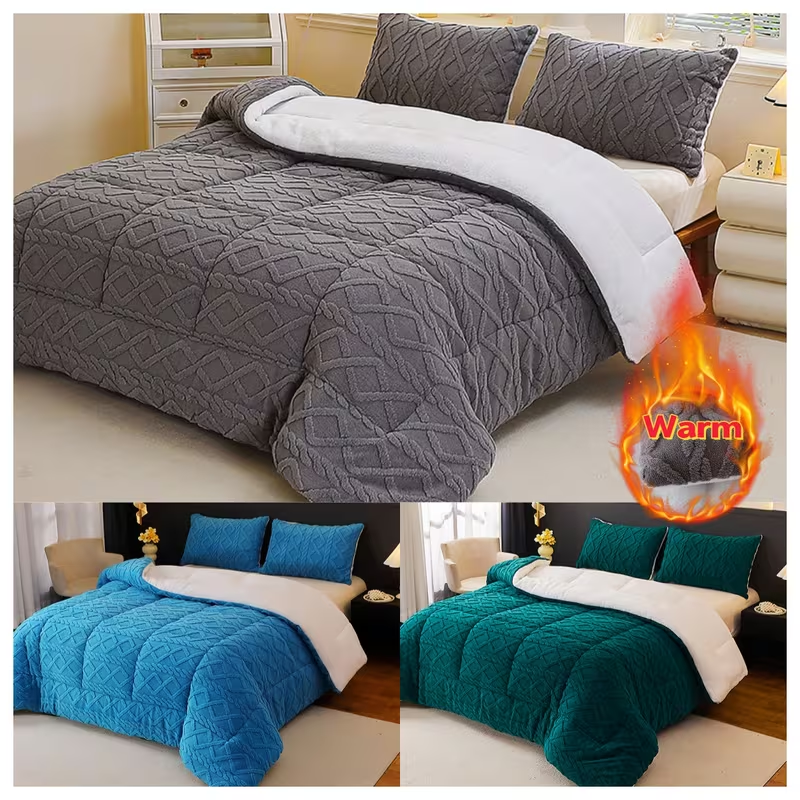 Heavyweight Winter Comforter - Ultra Soft Quilted Bedding (Multiple Sizes & Colors)