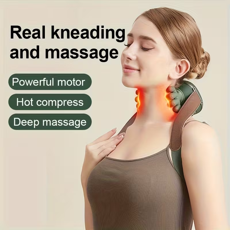 6D Hand Simulation USB Massager - Portable Neck Shoulder Back Massager