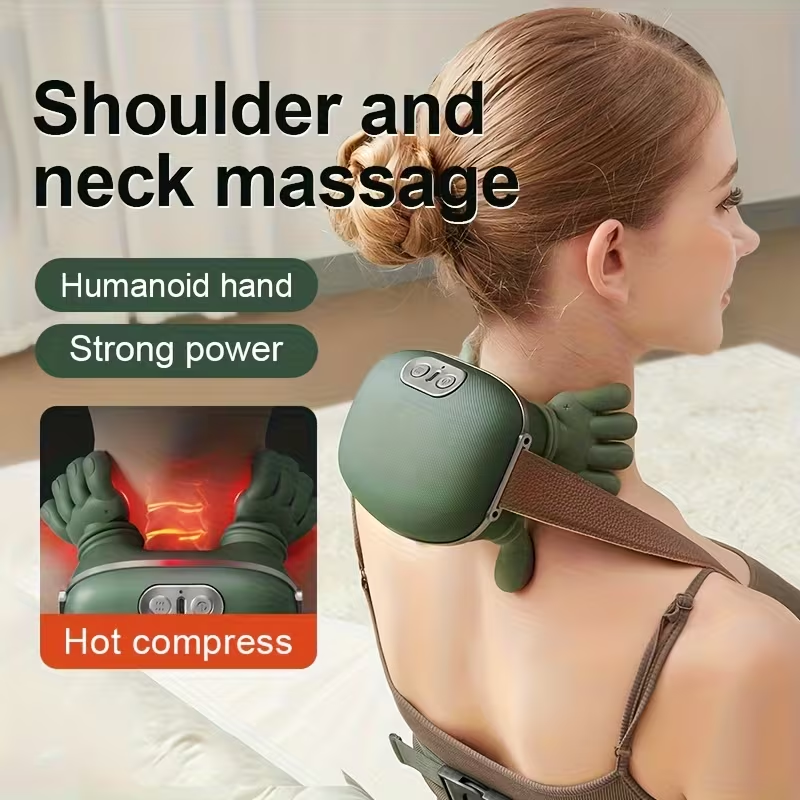 6D Hand Simulation USB Massager - Portable Neck Shoulder Back Massager