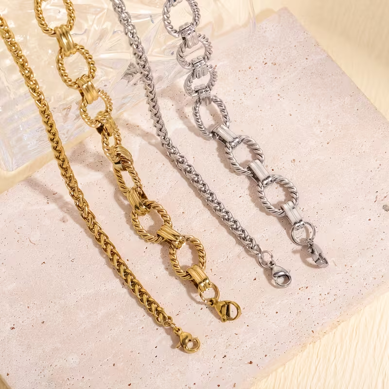 Stainless Steel Bracelet for Women – Stylish Jewelry – Side View
